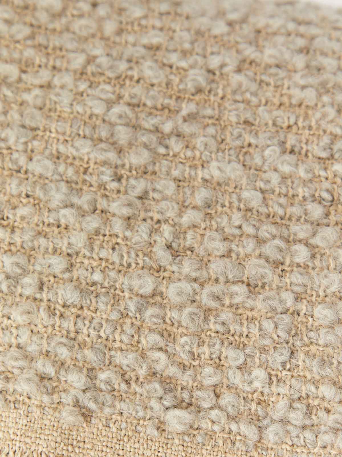 Bubley Throw in Natural & Grey by Uniq'uity close up