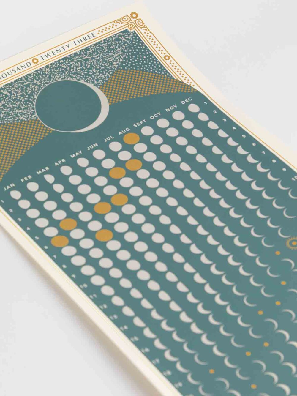 moon calendar in sage by circle & crescent