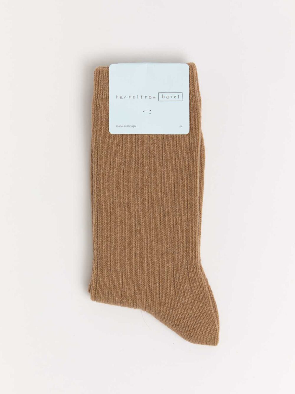 Italia Cashmere Rib Crew in Camel by Hansel from Basel