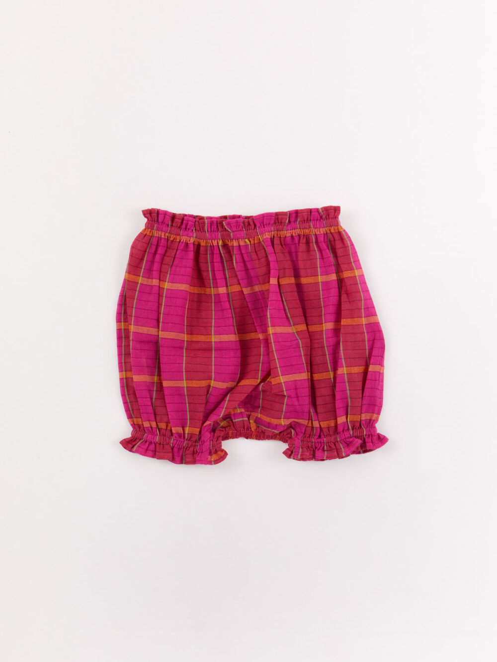 injiri bloomers in pink and red plaid