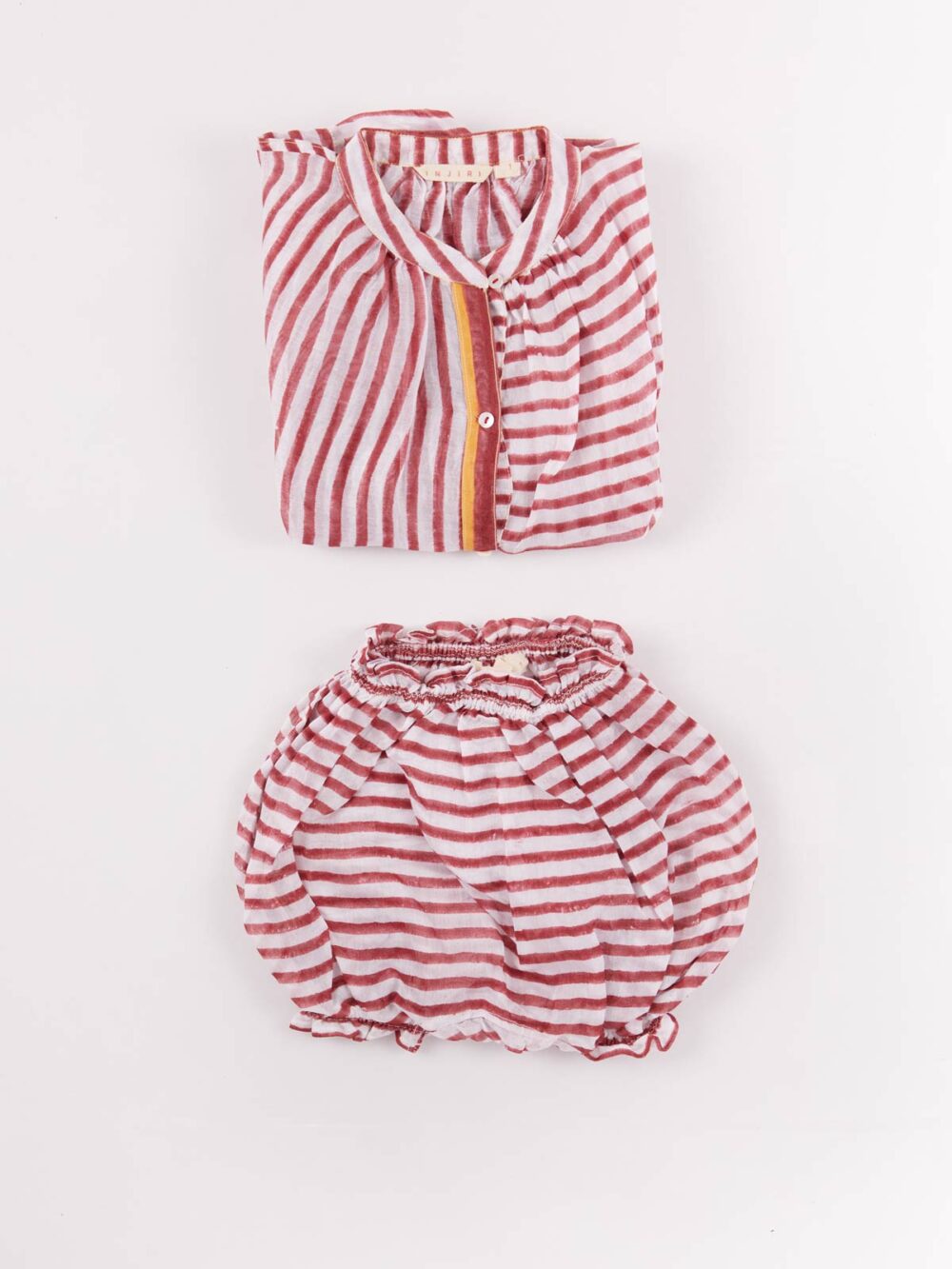 injiri red striped shirt for baby