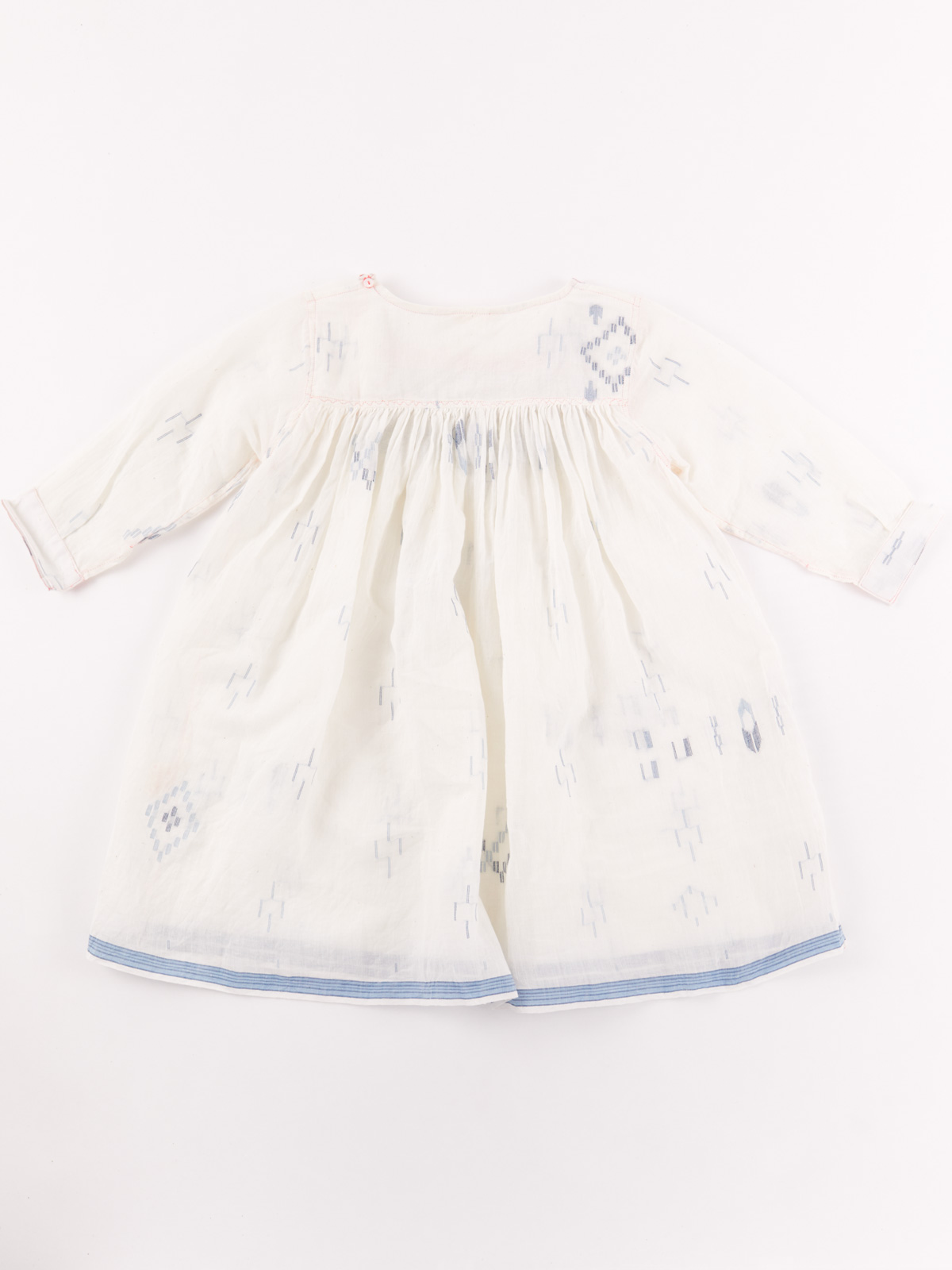 injiri white baby dress with rouching back