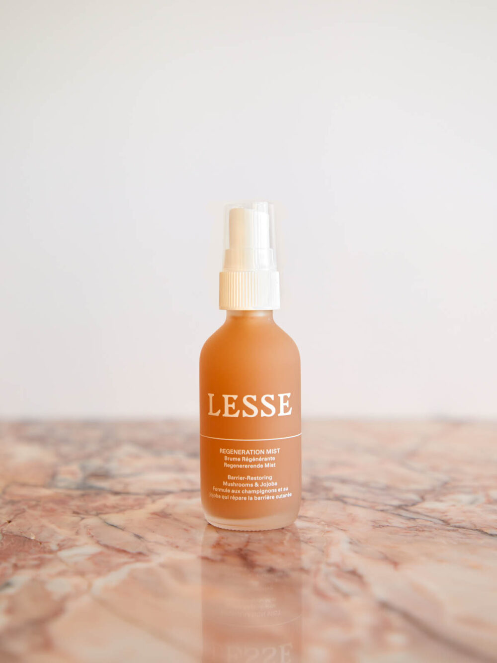 Regeneration Mist on pink marble by Lesse