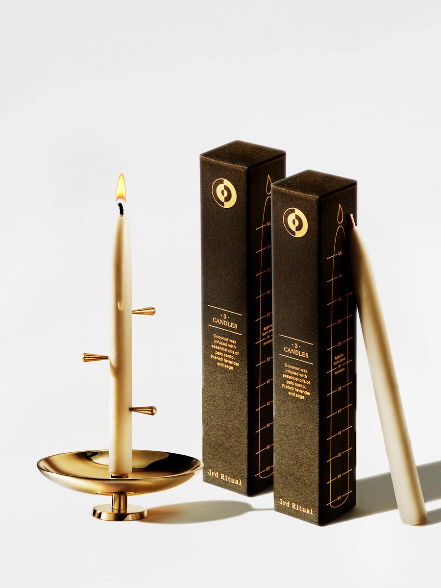 bel candle set with box of extra candles