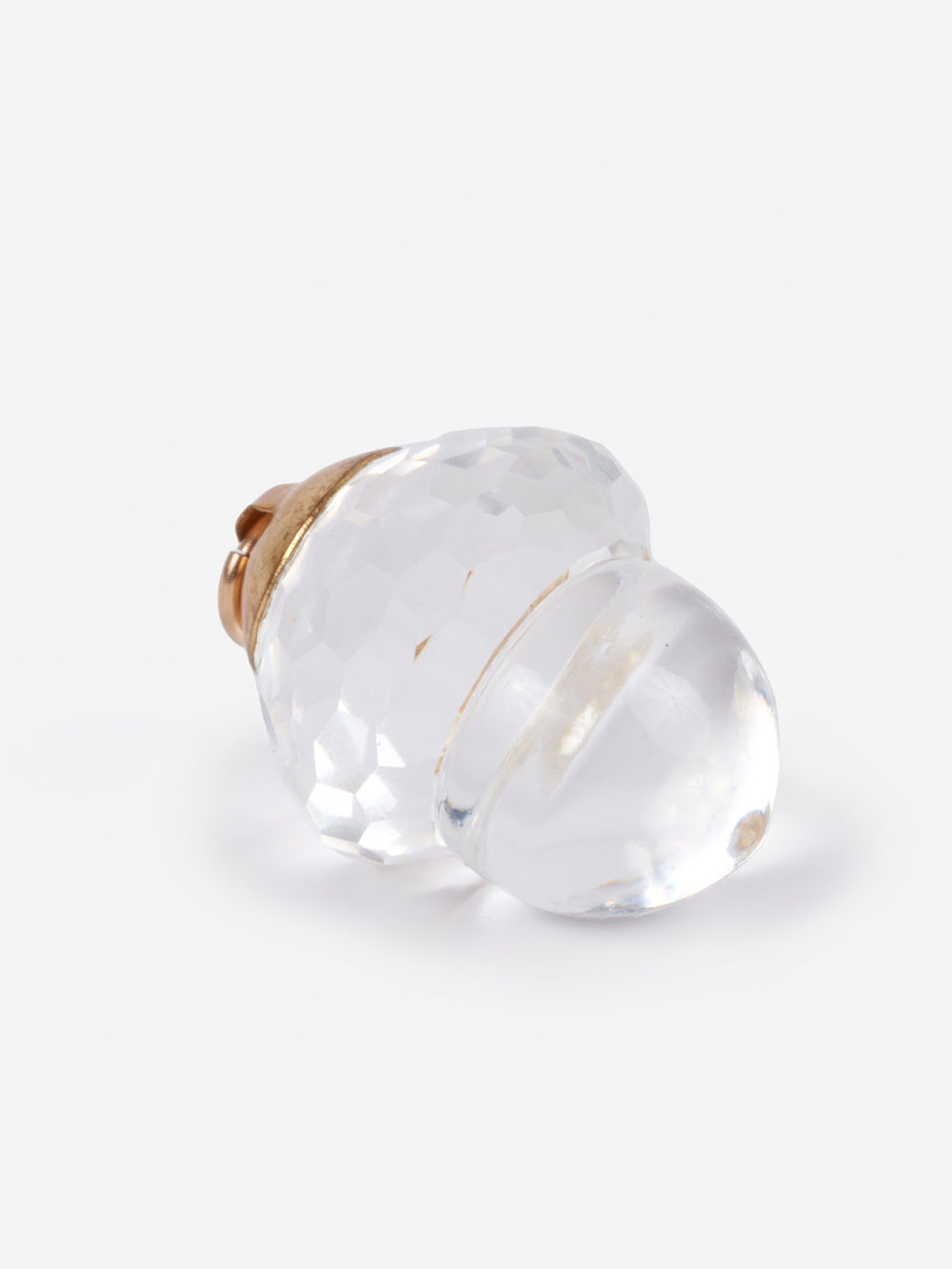 crystal acorn pendant front
