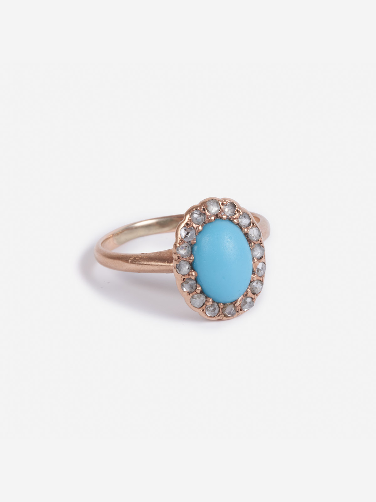 turquoise ring with diamonds
