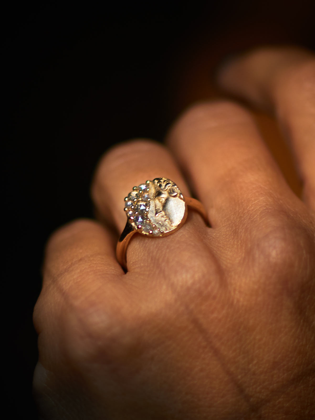 atelier narce raw edge pollux diamond ring