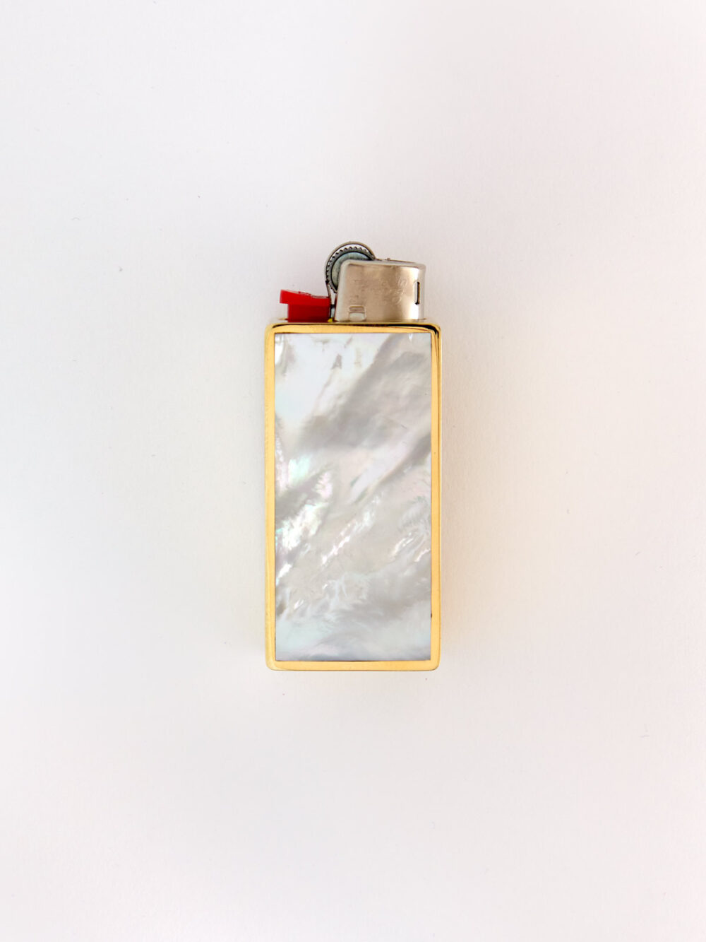 Mother of Pearl Brass Lighter by Leiger