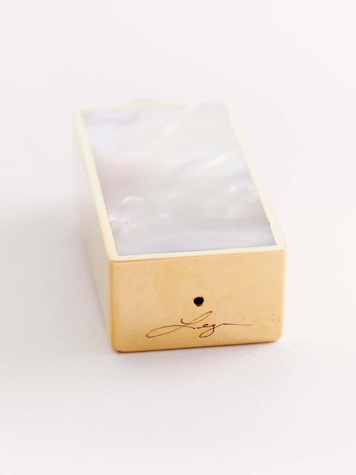 Mother of Pearl Brass Lighter by Leiger