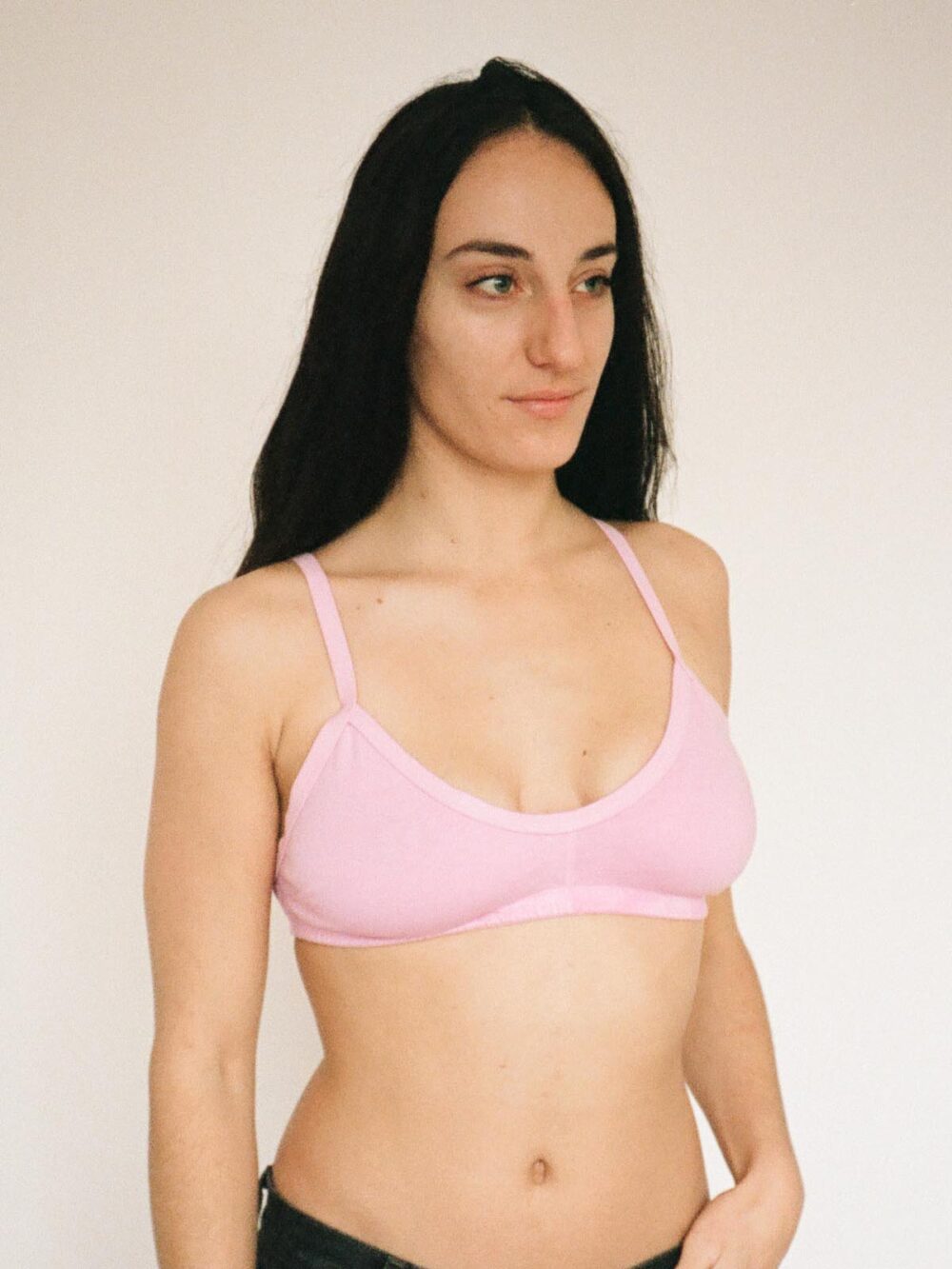 Smile Bra in Sherbet by Pansy front view on girl