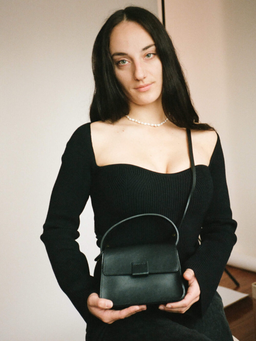 Mini Estel Bag in Black by Crescioni on girl