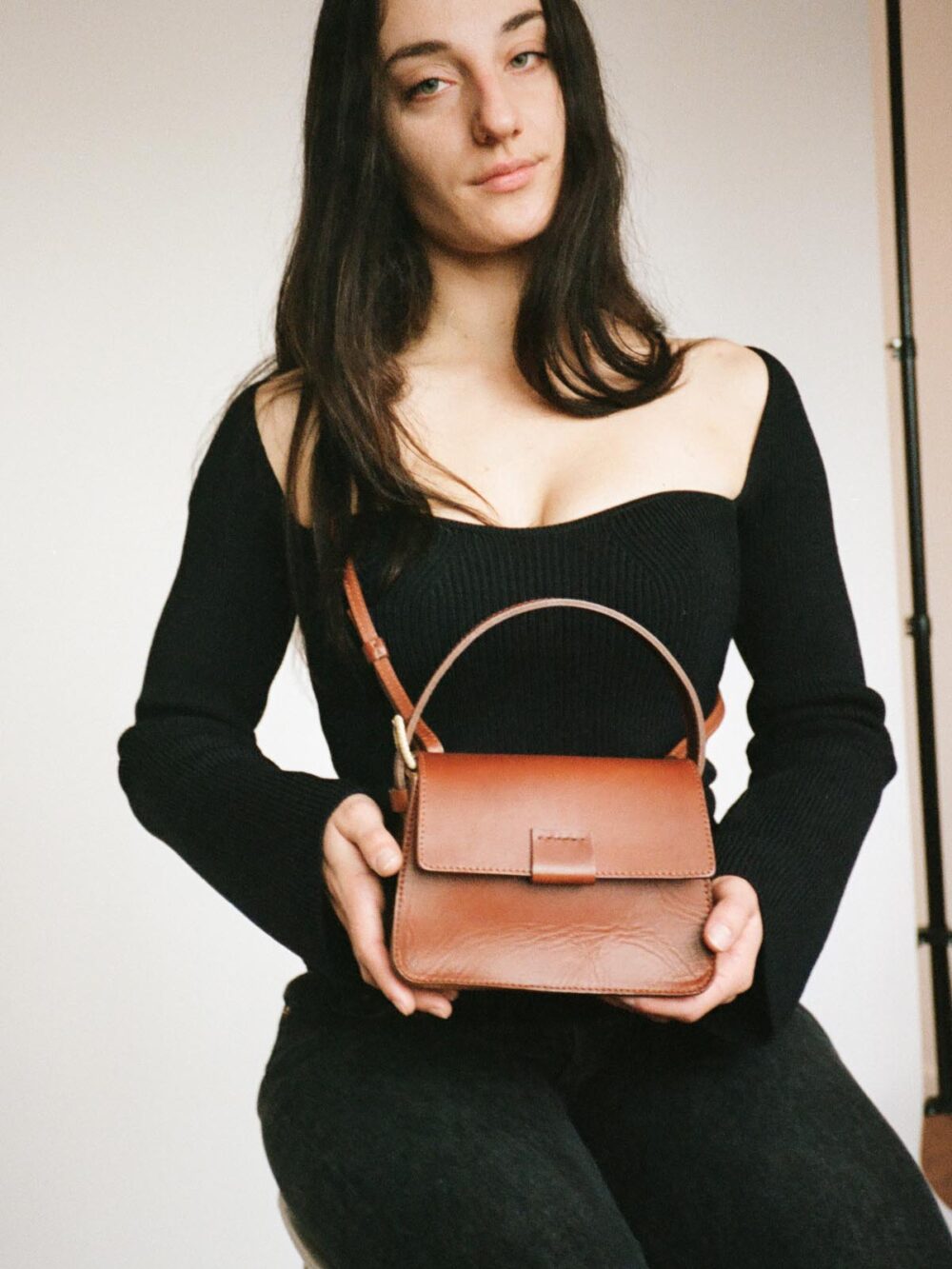 Mini Estel Bag in Black by Crescioni on girl